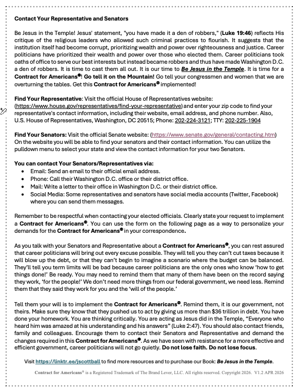 Contract For Americans 4-Page Pamphlet